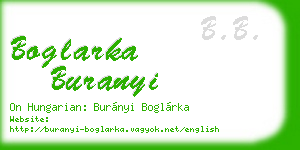 boglarka buranyi business card