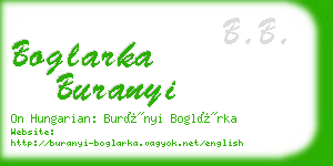 boglarka buranyi business card